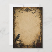 Carte Maison Hantée Soirée Halloween Gothique Hantée (Dos)