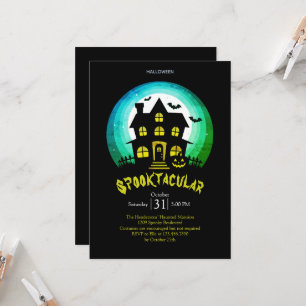 Carte Maison Hantée Spooktacular Soirée Halloween