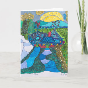 Carte Maison Happy Blue Weathervane