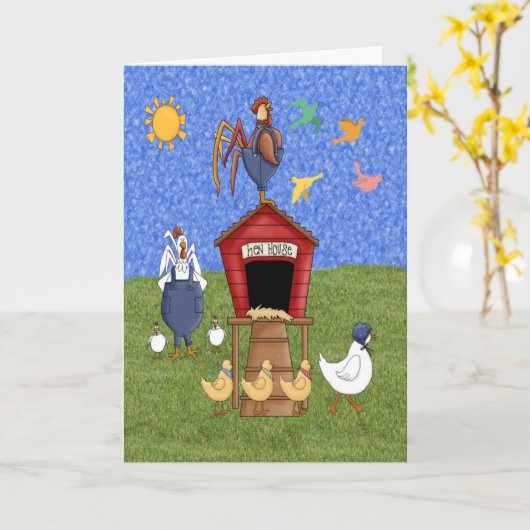 Carte Maison Hen (Fleur jaune)