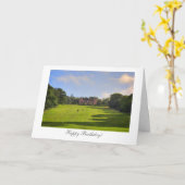 Carte Maison majestueuse - joyeux anniversaire (Fleur jaune)