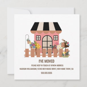Carte Maison Mignonne   Annonce de déménagement dans une