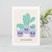 Carte Maison Plante Cute Cactus Nouveau Accueil (Debout devant)
