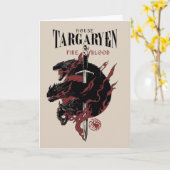 Carte Maison Targaryen - Feu et Sang (Fleur jaune)