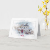 Carte Maison victorienne Noël 2025 (Fleur jaune)