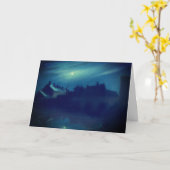 Carte Maisons au clair de lune par Andreas : Blank (Fleur jaune)