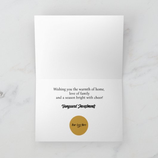 Carte Maisons de neige et arbres de Noël (Intérieur)