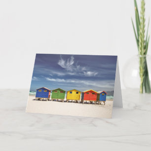 Carte Maisons de plage colorées Muizenberg, Afrique du