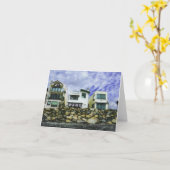 Carte Maisons de plage en bord de mer (Fleur jaune)