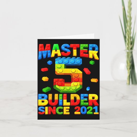 Carte Maître constructeur 5e anniversaire 2021 5 ans (Devant)