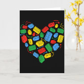 Carte Maître Constructeur Bloc Brique Bâtiment Cœur Vale (Fleur jaune)