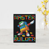 Carte Maître Constructeur Tee Dabbing Blocs Briques Cons (Fleur jaune)