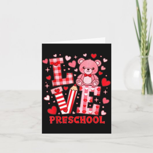 Carte Maître de maternelle de la Saint-Valentin (Devant)