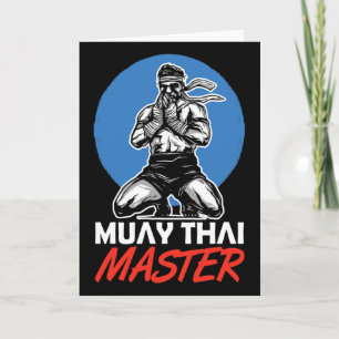 Carte Maître de Muay Thai Passionné de Arts Martiaux Box