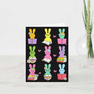 Carte Maître de Pâques lisant des lapins amateur de livr