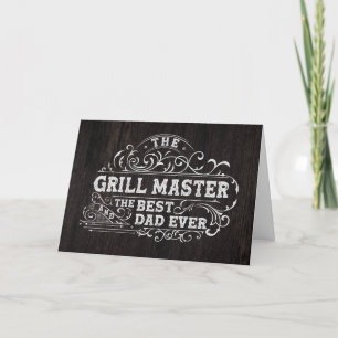 Carte Maître du Grill et Meilleur Papa de tous les temps