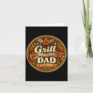 Carte Maître du Grill Papa depuis 2020 BBQ vintage grill