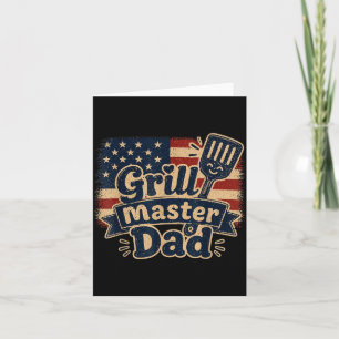 Carte Maître du Grill Papa Équipe BBQ Fête des Pères Été