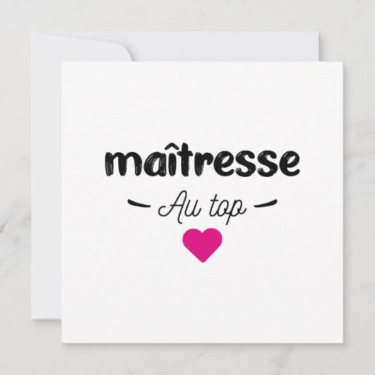Carte Maitresse au top (Devant)