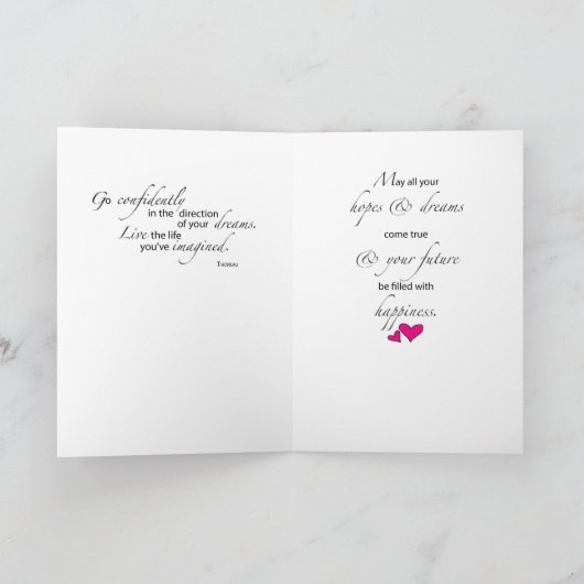 Carte Maîtrise nommée faite sur commande, rose (Intérieur)