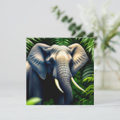 Carte Majestic Jungle Elephant - Sauvage Et Libre (Debout devant)