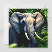 Carte Majestic Jungle Elephant - Sauvage Et Libre (Devant)