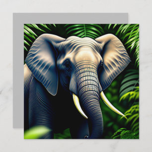 Carte Majestic Jungle Elephant - Sauvage Et Libre