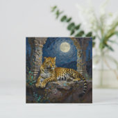 Carte Majestic Leopard on Cliff Ledge | Blank (Debout devant)