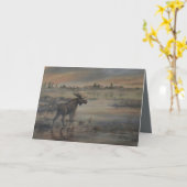 Carte Majestic Moose 5" x 7" (Fleur jaune)