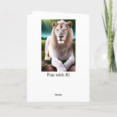 Carte Majestic White Lion Ethereal Art (Dos)