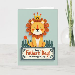 Carte Majestueux Papa Chat de la Jungle