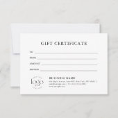 Carte Make A Gift Certificate | Clean Business Gift Card (Devant)