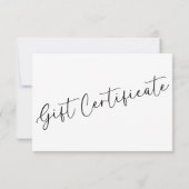 Carte Make A Gift Certificate | Clean Business Gift Card (Dos)