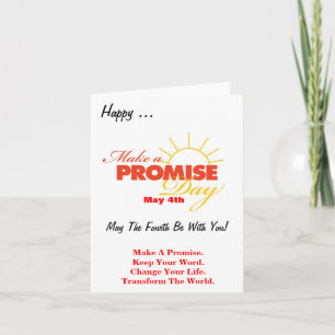 Carte Make A Promise Day Greeting Card - Blank Inside