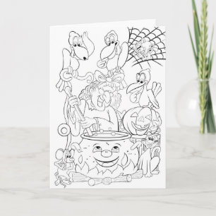 Carte Make and color your own Halloween card