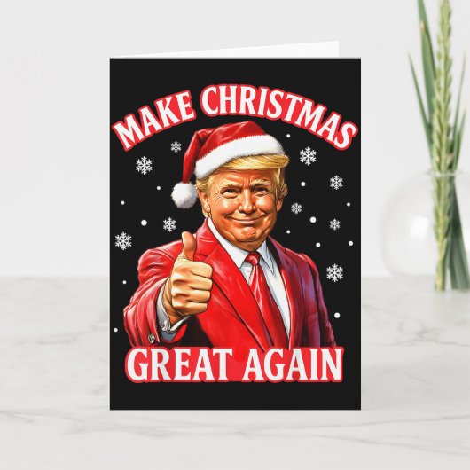 Carte Make Christmas Great Again Xmas Funny Santa Trump (Devant)