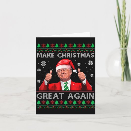 Carte Make Christmas Great Again Xmas Funny Trump Pajama (Devant)