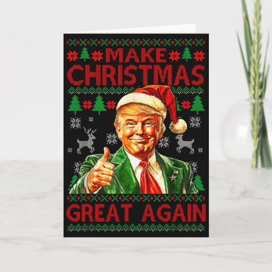Carte Make Christmas Great Again Xmas Funny Trump Pajama (Devant)