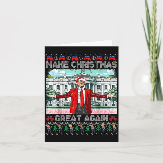 Carte Make Christmas Great Again Xmas Funny Trump Pajama (Devant)