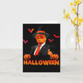 Carte Make Halloween Great Again Funny Trump Soky Trick (Fleur jaune)