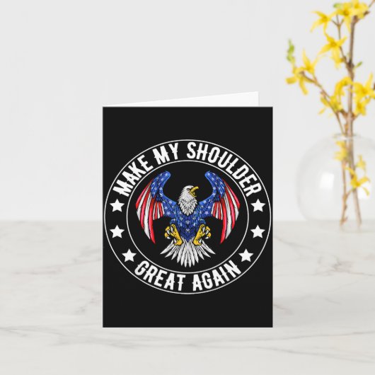 Carte Make My Shoulder Great Again Funny Shoulder Surger (Fleur jaune)