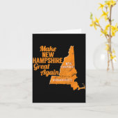 Carte Make New Hampshire Great Again Build A Wall  (Fleur jaune)