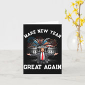 Carte Make New Year Great Again Happy New Years Eve Day  (Fleur jaune)