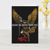 Carte Make No Peace With Evil Archangel Michael Design (Fleur jaune)