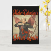 Carte Make Valentine's Day Great Again Funny Trump Valen (Fleur jaune)