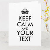 Carte Make Your Own Keep Calm Giant Cards Template (Fleur jaune)