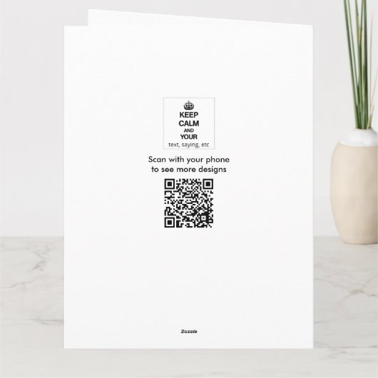 Carte Make Your Own Keep Calm Giant Cards Template (Dos)