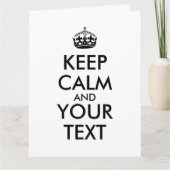 Carte Make Your Own Keep Calm Giant Cards Template (Devant)