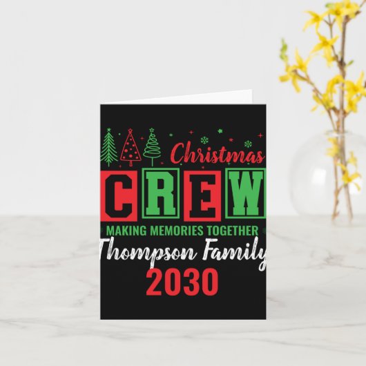 Carte Making Memories Together Ized Christmas Crew T Shi (Fleur jaune)