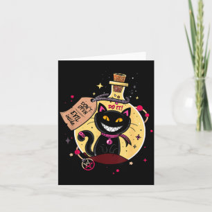 Carte Mal à l'intérieur - Chat amusant dans une bouteill